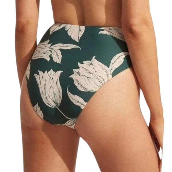 Seafolly Fleur de Bloom Wrap Front Bikini Bottom, Size 12 - Picture 2 of 6